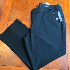 Black “Marisa Trouser” from LOFT. Size 22. Gold button detail on pocket